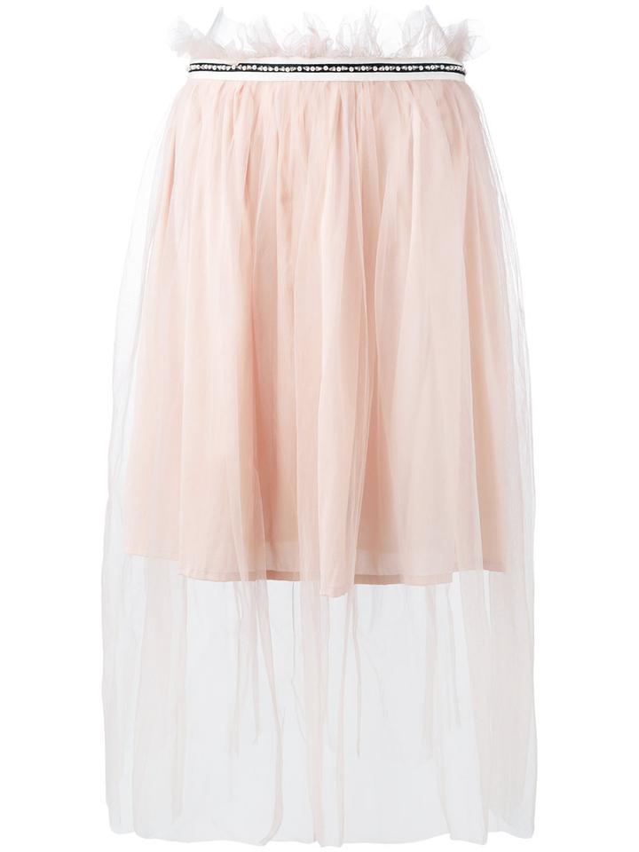 Mother Of Pearl - Embellished Tulle Skirt - Women - Polyester - 12, Pink/purple, Polyester