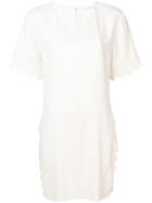 Chloé Scalloped T-shirt Dress - Neutrals