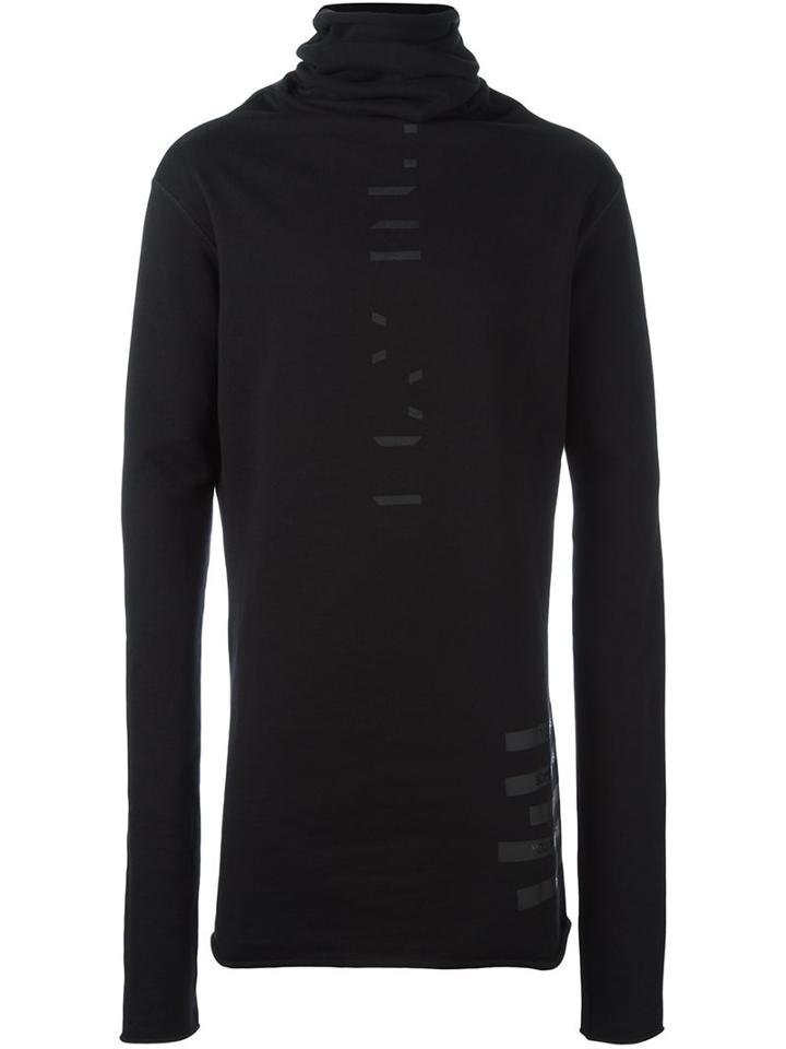 Unravel 'terry' High Neck Jumper, Men's, Size: Medium, Black, Cotton