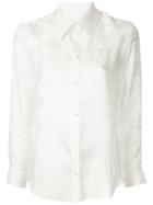 Nanushka Maddy Floral Jacquard Shirt - White