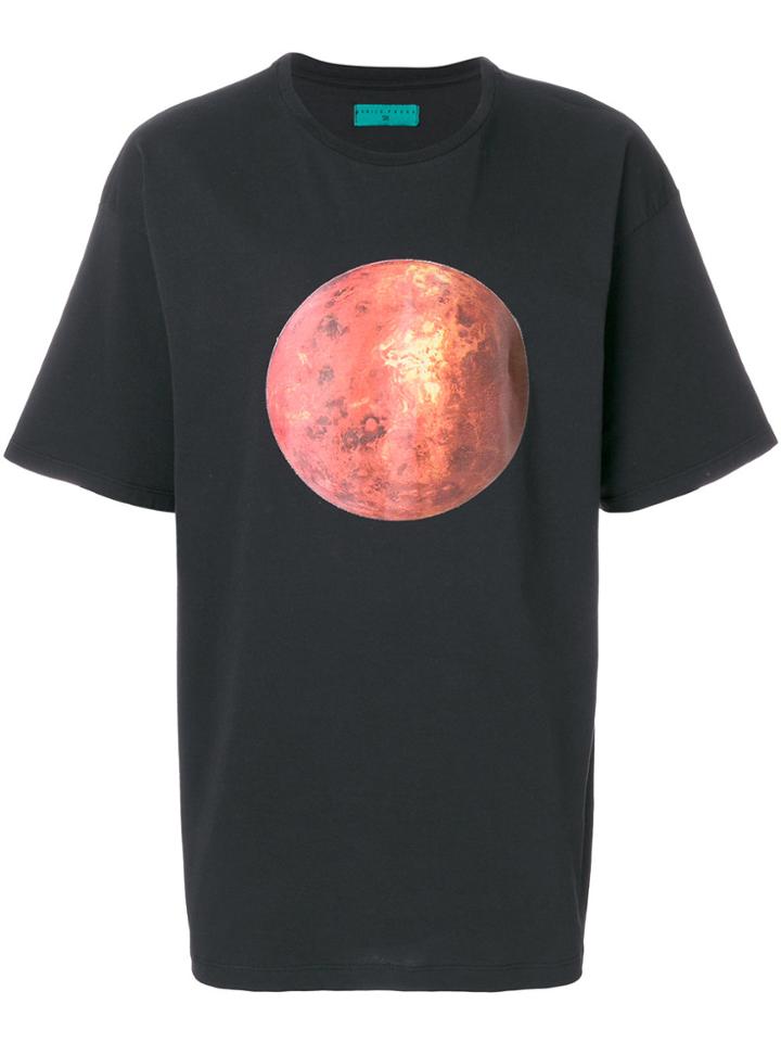 Paura Planet-print T-shirt - Black