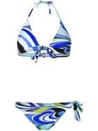 Emilio Pucci - Printed Bikini Set - Women - Polyamide/spandex/elastane - 44, Blue, Polyamide/spandex/elastane