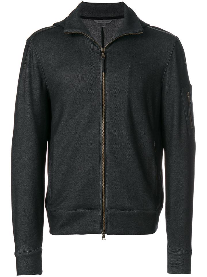 John Varvatos Zipped Hoodie - Black