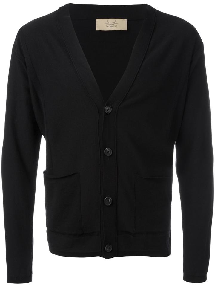 Maison Flaneur Button Up Cardigan, Size: 50, Blue, Cotton