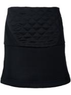 Neil Barrett Quilted Detail Skirt, Women's, Size: 40, Black, Polyester