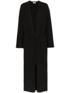 Toteme Mantova Knitted Merino Wool Cardigan - Black