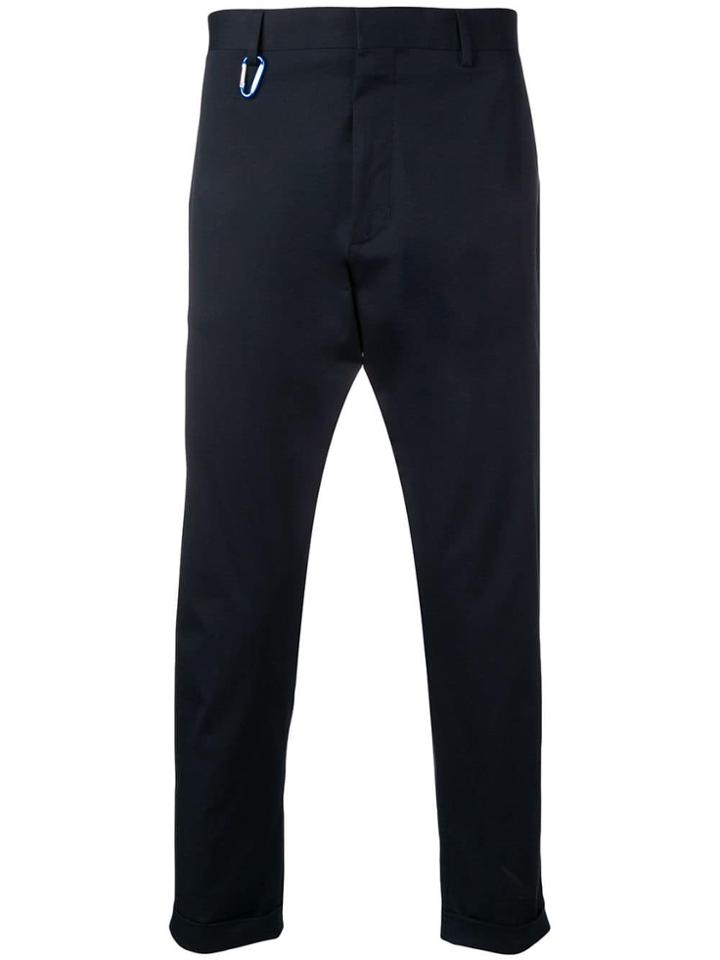 Low Brand Cropped Tailored Trousers - Blue
