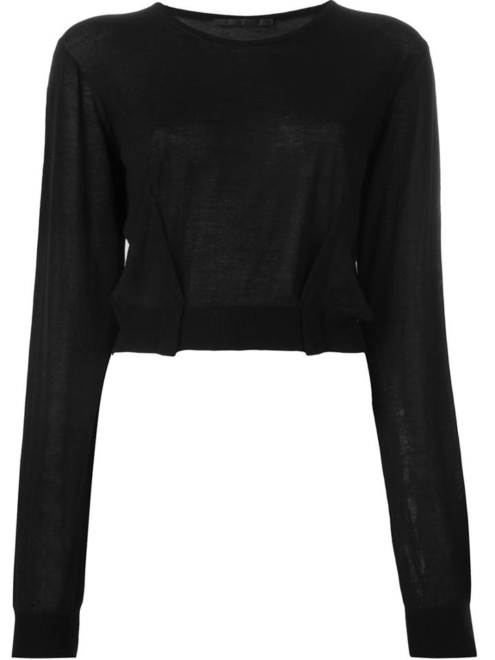 Haider Ackermann Fold-detail Cropped Jumper