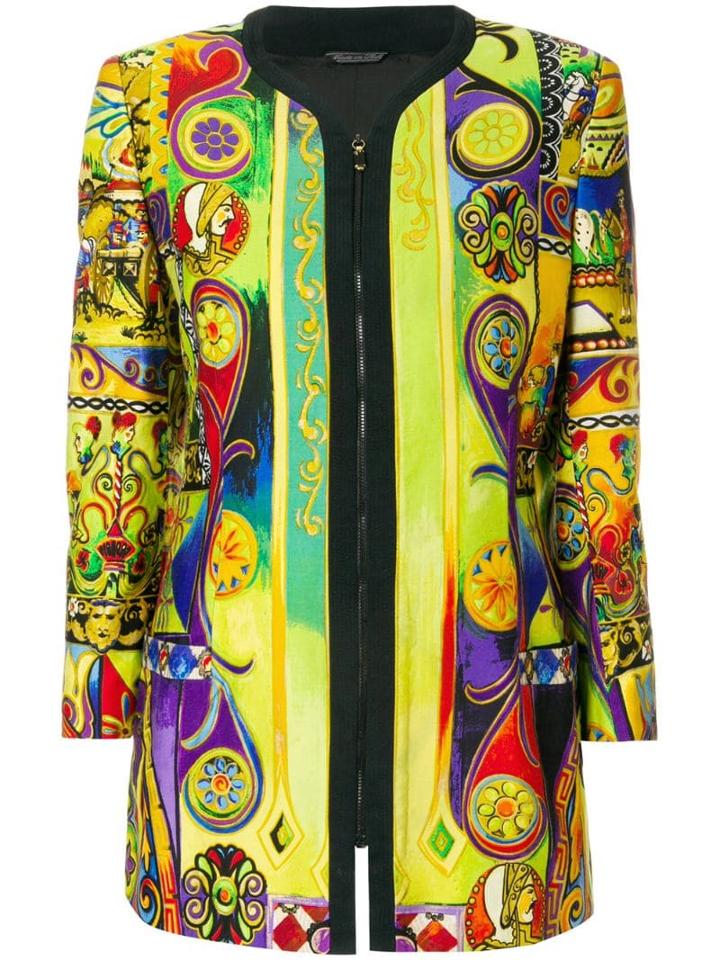 Versace Pre-owned Three-quarter Sleeves Zipped Jacket - Multicolour