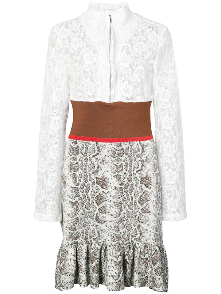 Chloé Lace Patterned Dress - Brown