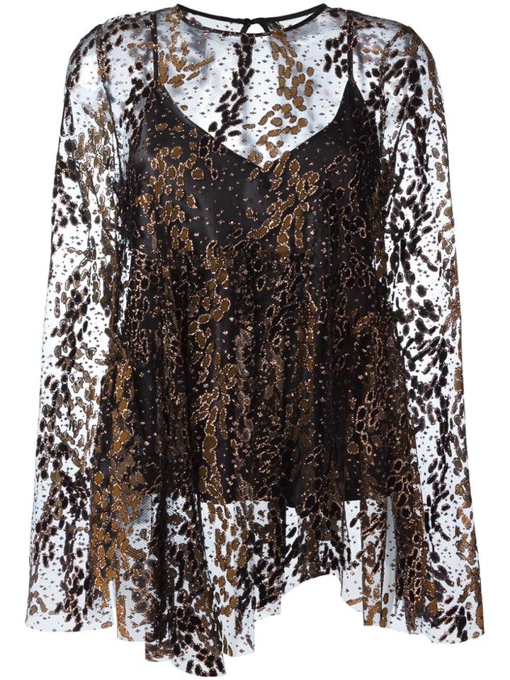 Opening Ceremony Tulle Overlayer Blouse - Black