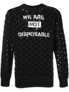 Vivienne Westwood Anglomania 'we Are Not Disposable' Sweatshirt, Men's, Size: Small, Black, Cotton