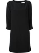 Gianluca Capannolo Round Neck Shift Dress, Women's, Size: 42, Black, Silk