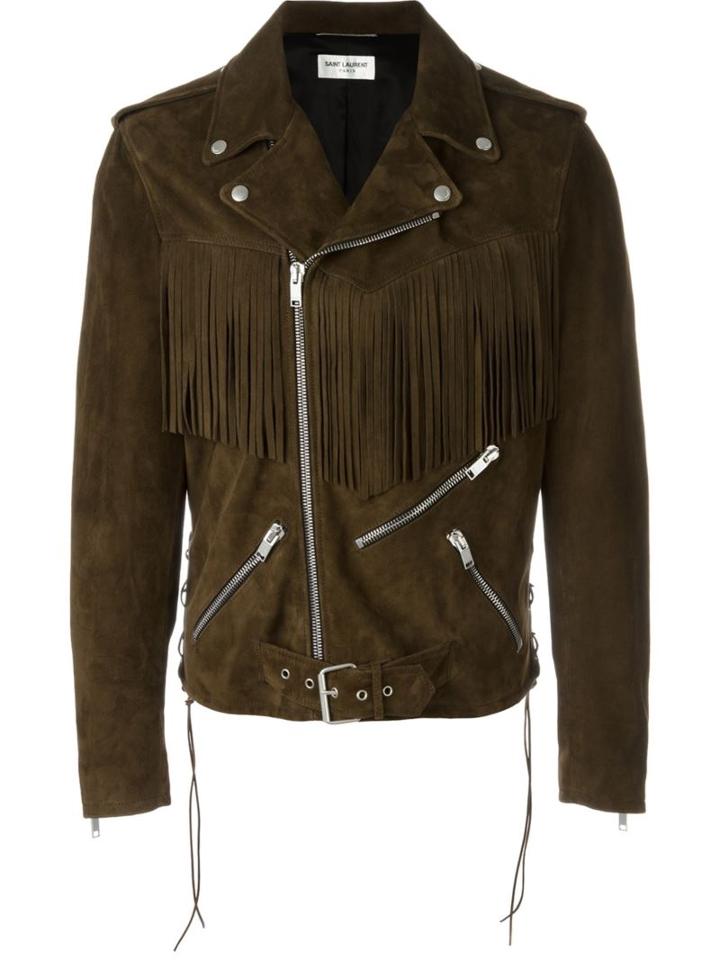 Saint Laurent Fringed Motorcycle Jacket