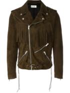 Saint Laurent Fringed Motorcycle Jacket