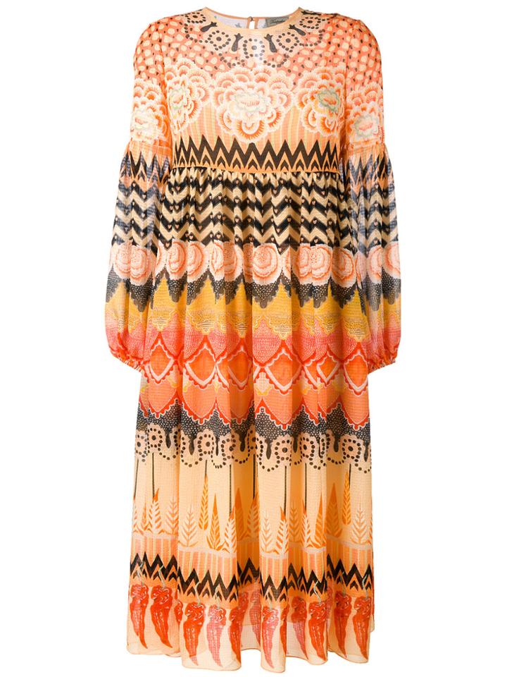 Temperley London Prophecy Print Midi Dress - Pink & Purple