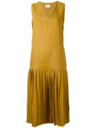 Simon Miller - Brea Midi Dress - Women - Linen/flax - 2, Yellow/orange, Linen/flax