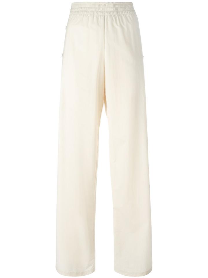 Maison Margiela Wide-leg Trousers, Women's, Size: 40, Nude/neutrals, Cotton/polyamide