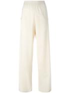 Maison Margiela Wide-leg Trousers, Women's, Size: 40, Nude/neutrals, Cotton/polyamide