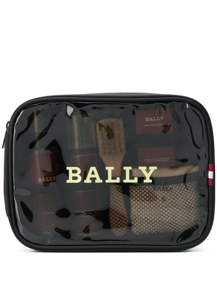 Bally Logo Wash Bag - Black