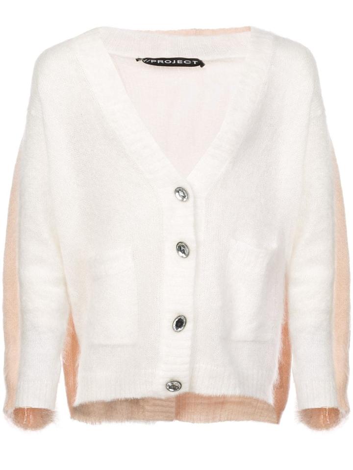 Y / Project Bicolour Cardigan - Pink & Purple