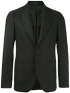 Tagliatore Extrafine Stitched Suit Jacket, Men's, Size: 48, Green, Virgin Wool/cupro