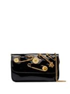 Versace Pin-embellished Shoulder Bag - Black