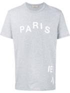 Maison Kitsuné 'parisien' Print T-shirt, Men's, Size: Xl, Grey, Cotton