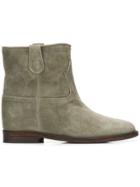 Via Roma 15 Stitched Panels Ankle Boots - Green
