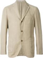 Boglioli Patch Pocket Blazer, Men's, Size: 52, Nude/neutrals, Cotton/linen/flax/cupro