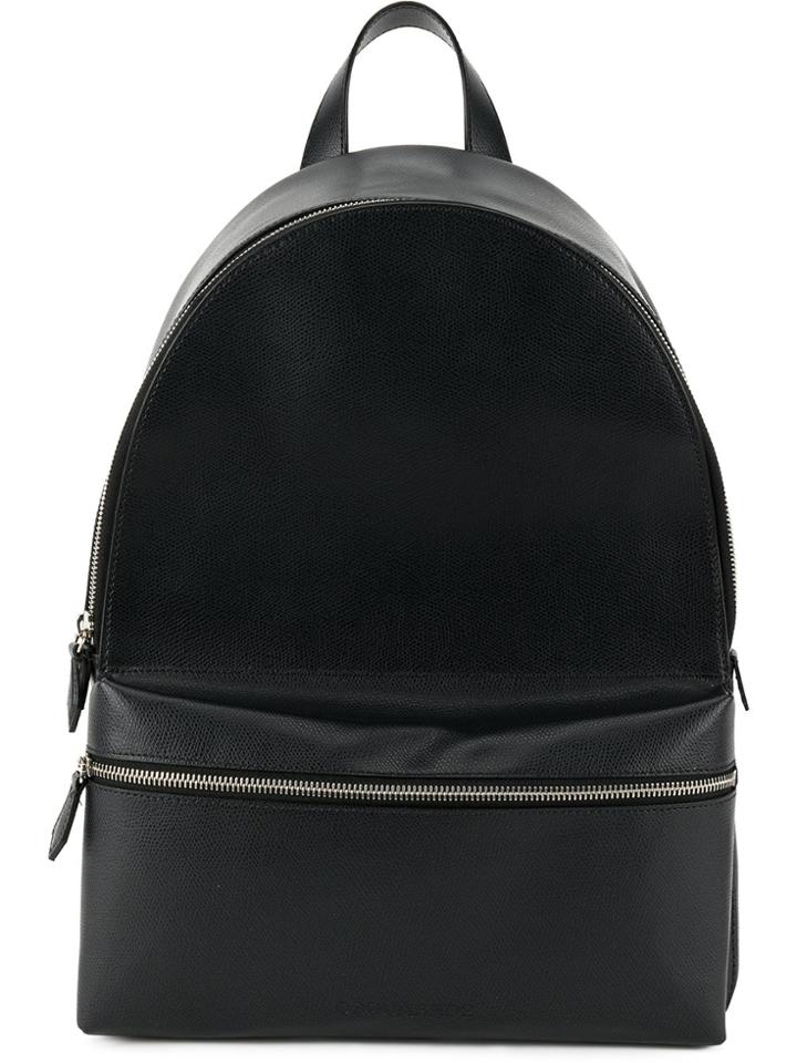 Dsquared2 Structured Leather Backpack - Black