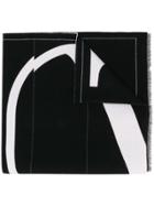 Valentino Go Logo Knit Scarf - Black