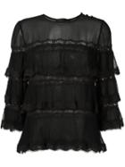 Talie Nk Lace Blouse, Women's, Size: 42, Black, Polyester