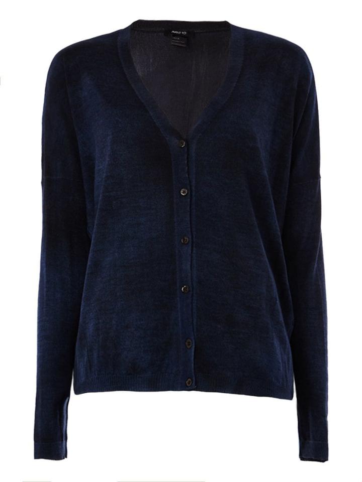 Avant Toi Printed Cardigan - Blue