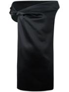 Balenciaga Bardot Twist Dress, Women's, Size: 36, Black, Polyester/cupro