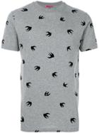 Mcq Alexander Mcqueen Flocked Swallow T-shirt - Grey