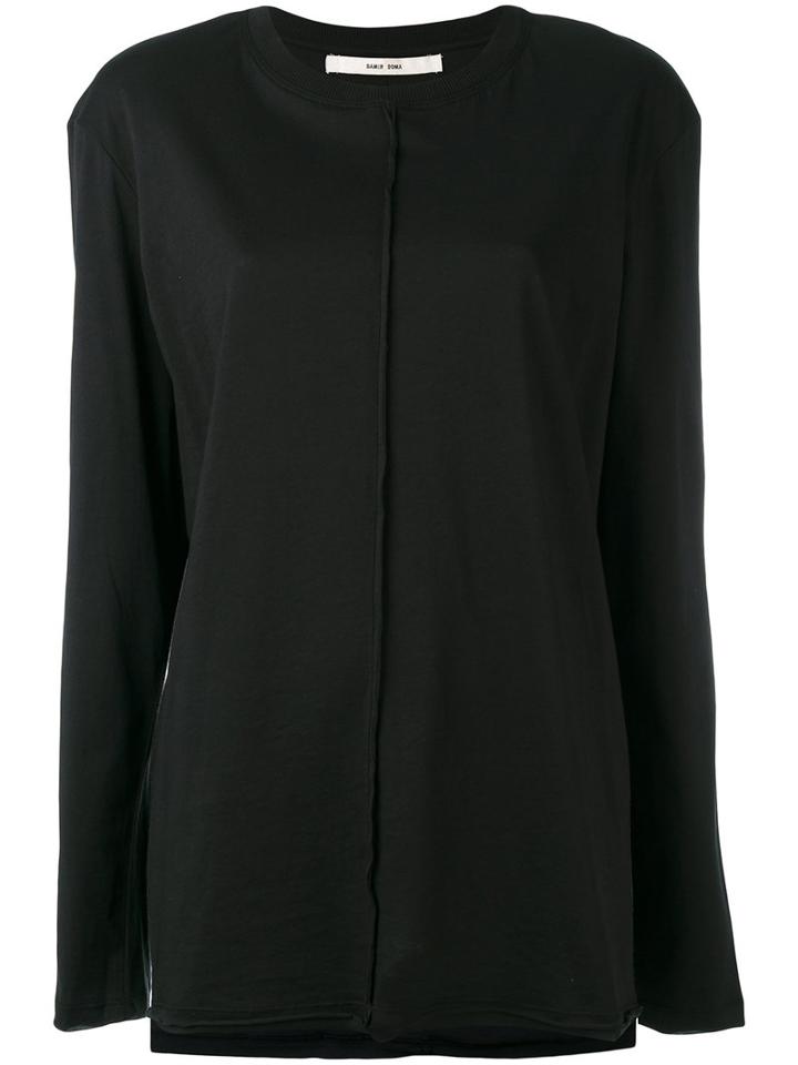 Damir Doma - Tavi Longsleeved T-shirt - Women - Cotton - S, Black, Cotton
