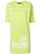 Love Moschino Logo Print T-shirt Dress - Green