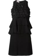 Giamba Macramé Bust Mini Dress, Women's, Size: 40, Black, Viscose/polyester