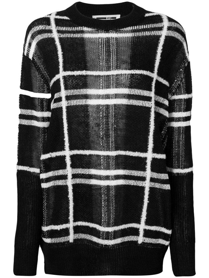 Mcq Alexander Mcqueen Tartan Pattern Jumper - Black