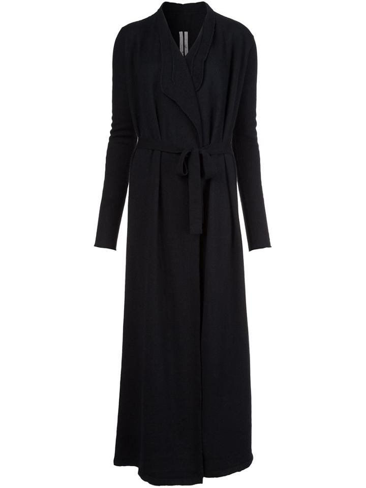 Rick Owens Long Cardi-coat, Women's, Size: 44, Black, Cashmere
