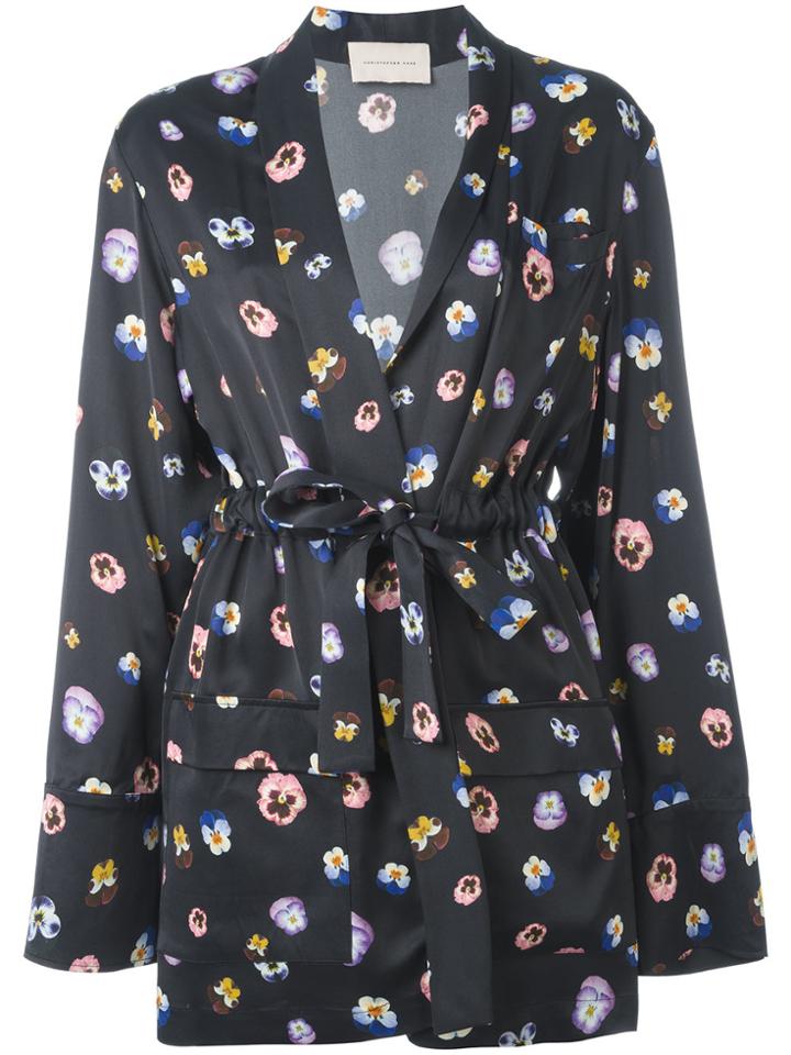 Christopher Kane 'ditsy' Satin Jacket - Black