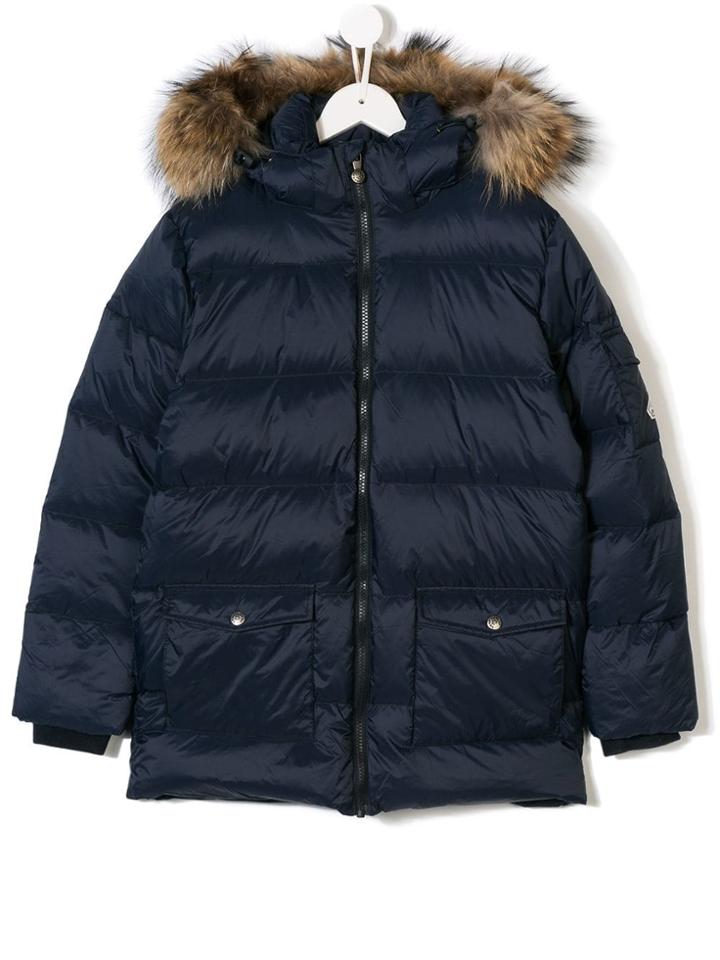 Pyrenex Kids Teen Hooded Padded Jacket - Blue