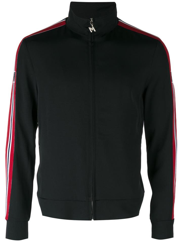 Msgm - Side Stripe Zip Cardigan - Men - Cotton - 50, Black, Cotton