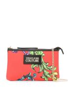 Versace Jeans Couture Baroque Pattern Shoulder Bag - Red