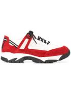 Maison Margiela Low Top Colour Block Sneakers - Red