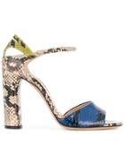 Casadei Snakeskin Sandals - Blue