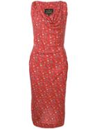 Vivienne Westwood Anglomania Floral Print Midi Dress - Red