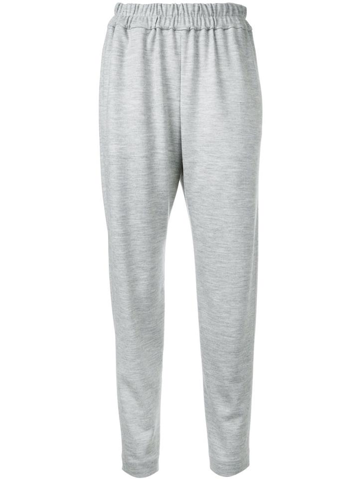 Astraet Cropped Trousers, Women's, Size: 0, Grey, Wool
