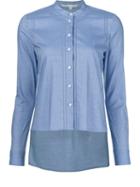 Veronica Beard High Low Hem Shirt, Women's, Size: 0, Blue, Cotton/tencel